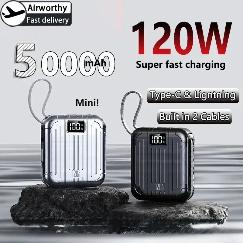 Solar Charger Panel Foldable - 50000 mAh Mini Compact Handig PowerBank