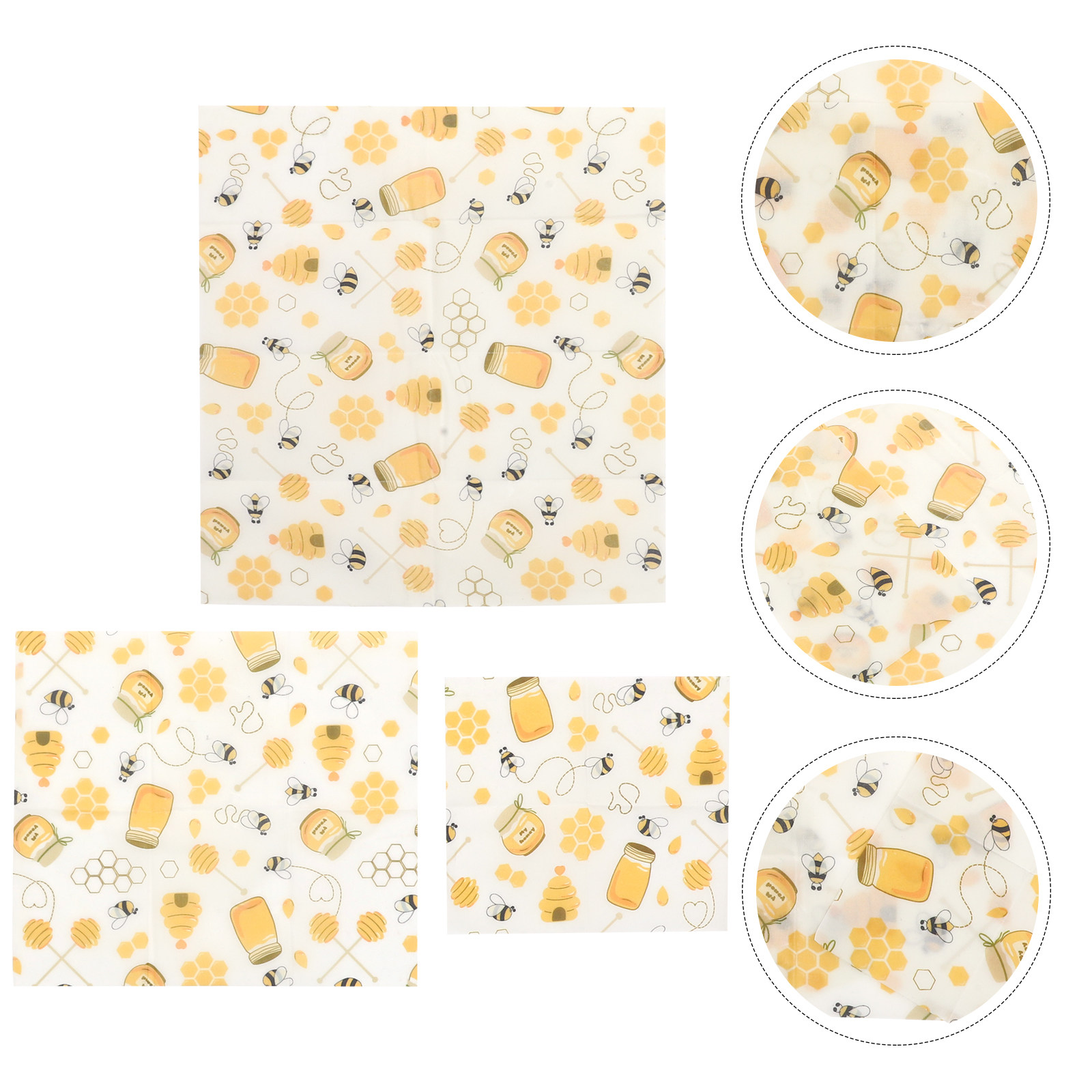 Beeswax Wrap Reusable - 3 stuks bijenwas voedselwraps herbruikbaar met