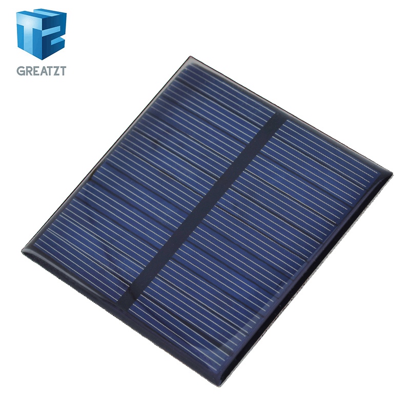 Solar Charger Panel Foldable - GREATZT 5.5V 110mA Zonnepaneel Polykristallijn 70*70MM