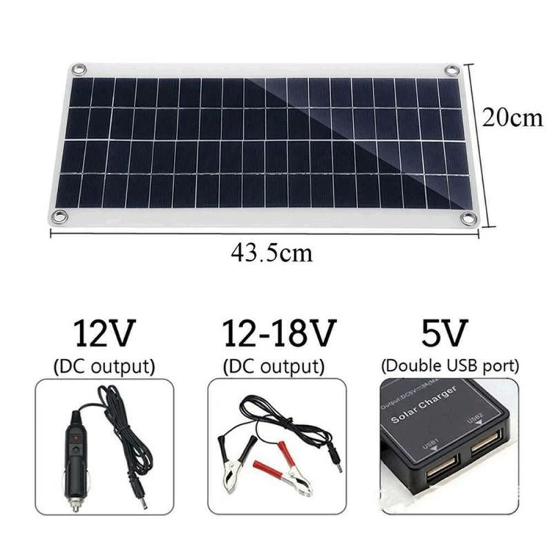 Zonnepaneel Kit 30W 12V Dual U - Solar Charger Panel Foldable recensie en prijs