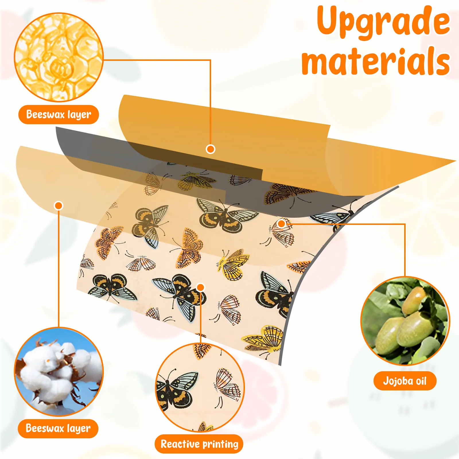11-delige bijenwas voedselverp - Beeswax Wrap Reusable recensie en prijs