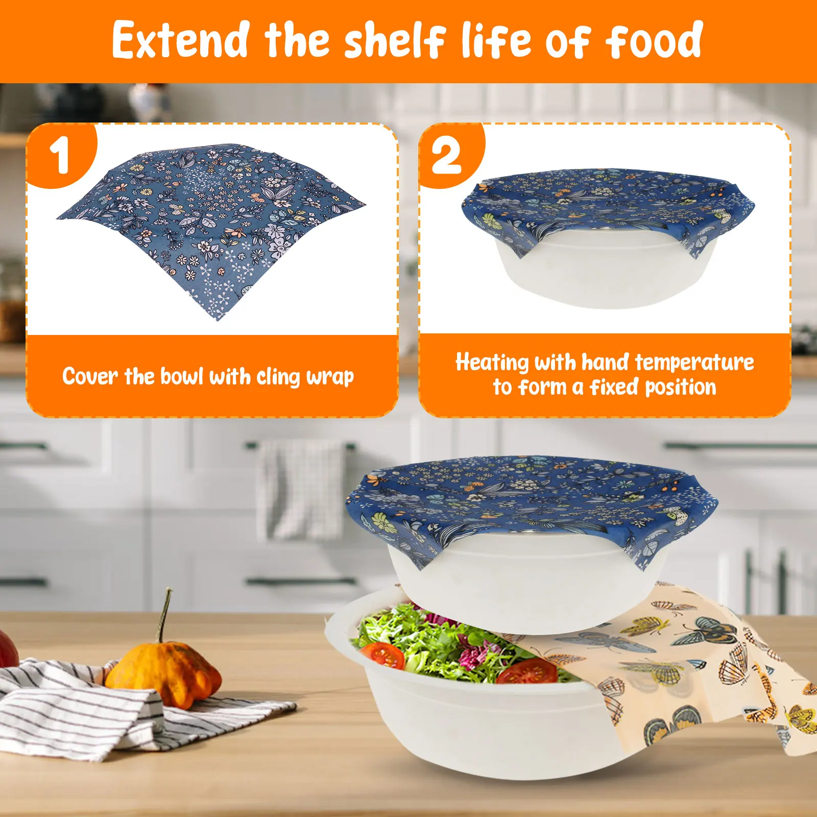 11-delige bijenwas voedselverp - Beeswax Wrap Reusable recensie en prijs